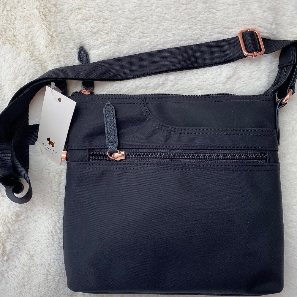 Radley London Pocket Essentials Nylon Small Zip Top Crossbody-NWT